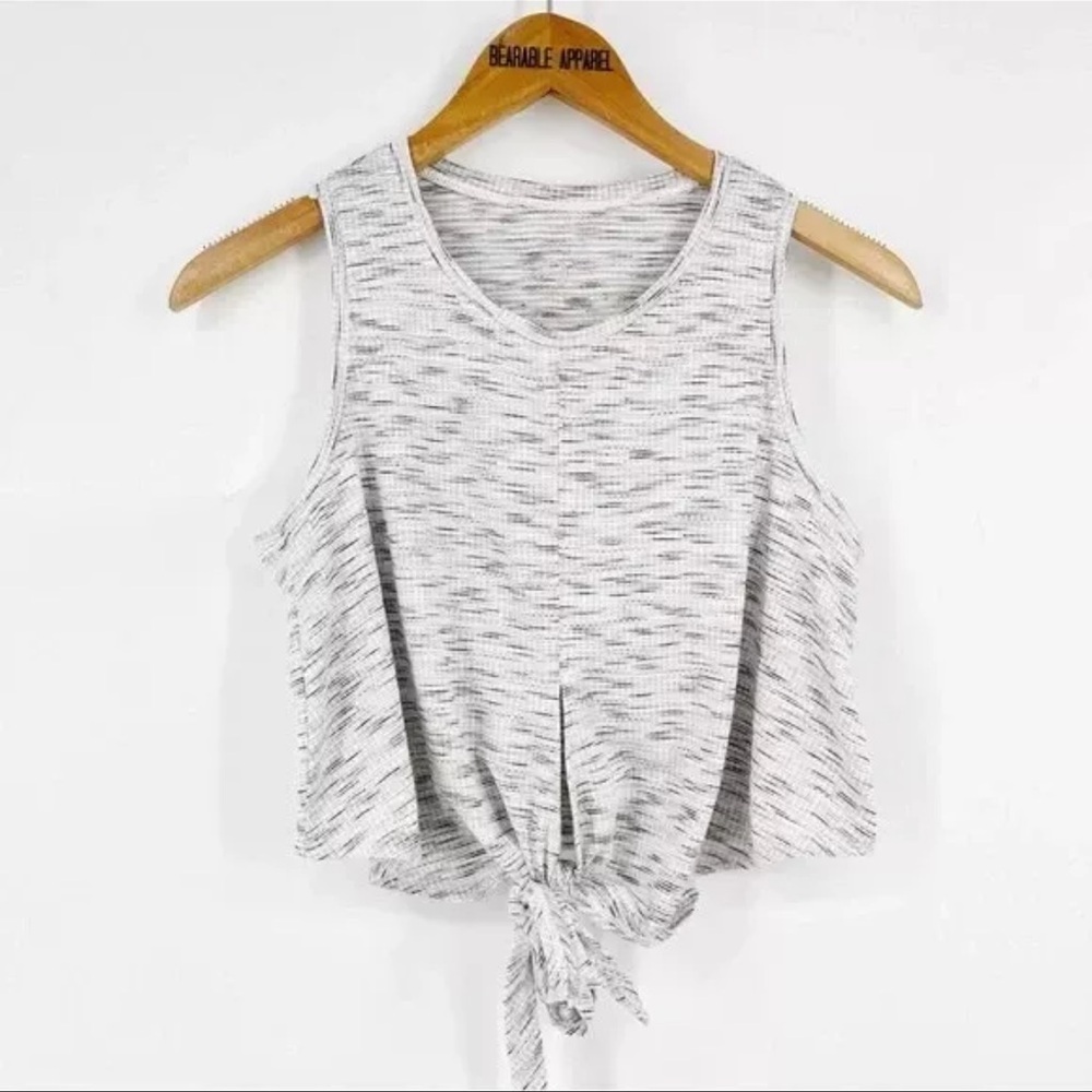 ZYIA Active Infinity Wrap Tie Crop Top Space Dye XL
